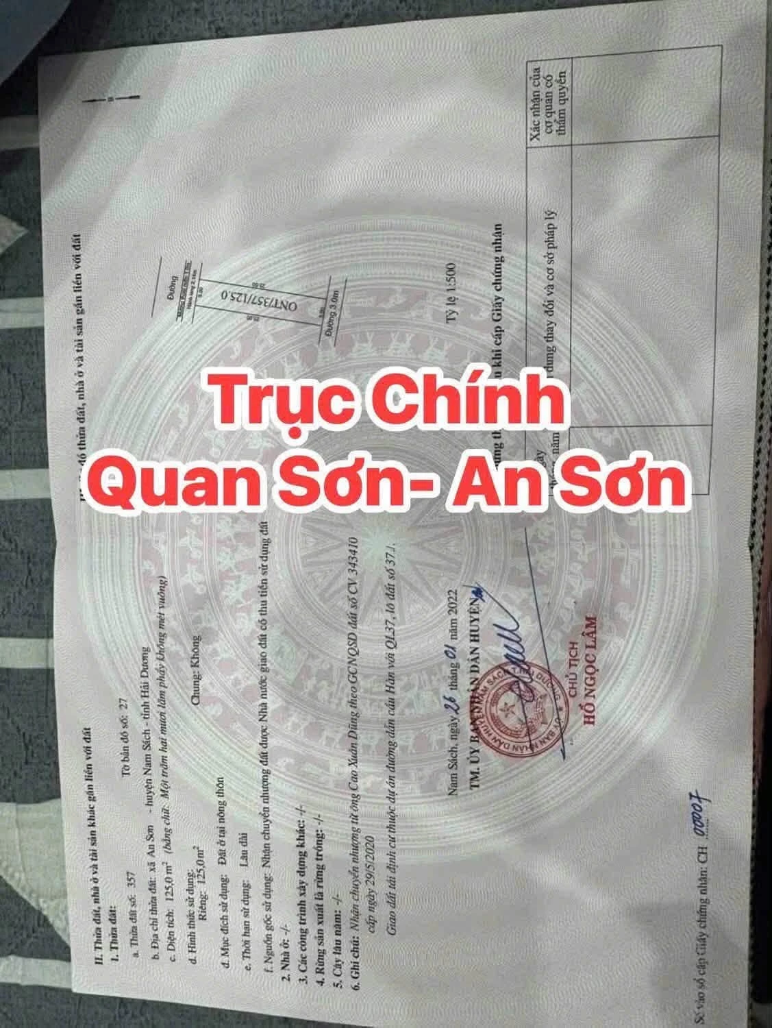 Bán đất mặt tiền 125m2 Quan Sơn, Nhà Bè 1 tỷ 6 - Ảnh 1
