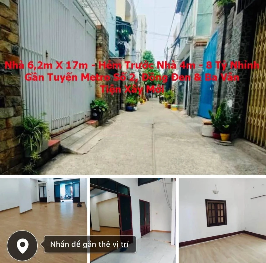 Bán đất mặt tiền 6.1x17m gần Metro số 2, Tân Bình, 8 tỷ - Ảnh 1