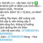 Bán nhà cấp 4 hẻm Lưu Chí Hiếu 63m² 4,5 tỷ Quận 2 - Ảnh thu nhỏ 1