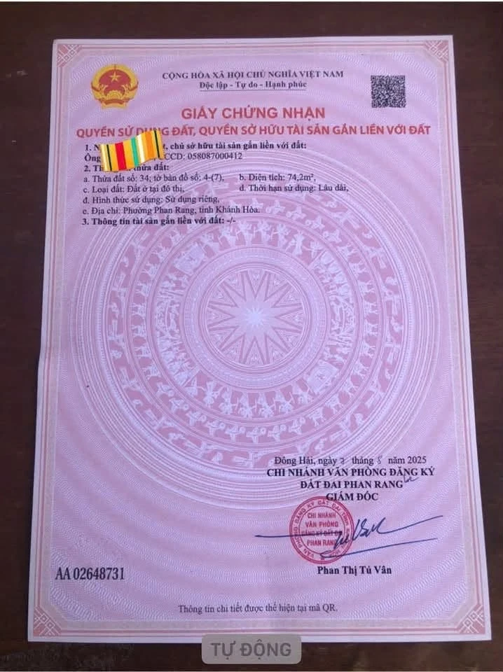 Bán nhà kề mặt tiền Thống Nhất 74m² gần chợ Phan Rang - Ảnh thu nhỏ 3