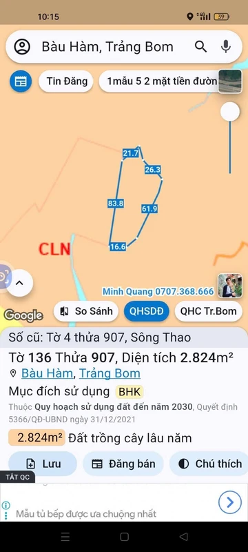 Bán đất Trảng Bom Đồng Nai 2800m² sổ riêng