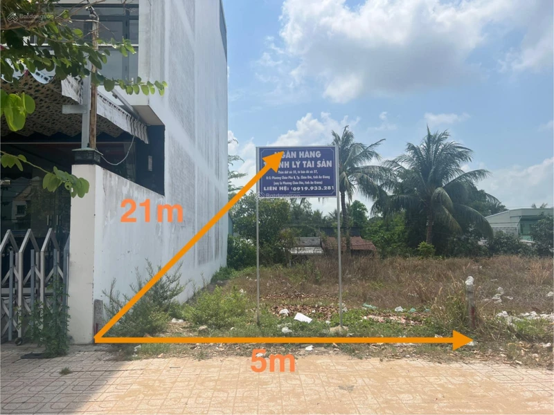 Ngân hàng thanh lý đất tại Đường Tân Lộ Kiều Lương, Châu Đốc, An Giang. Giá tốt 2.451 tỷ