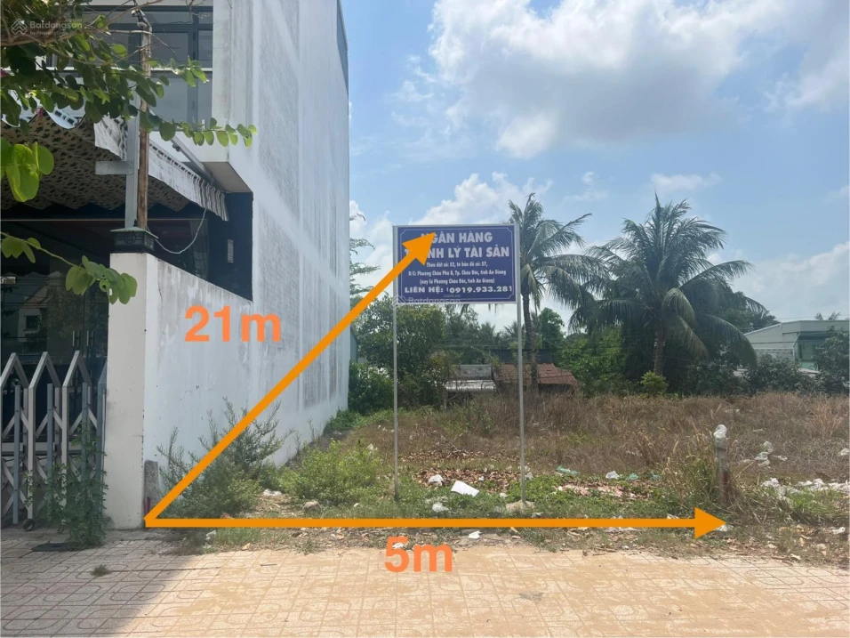 Ngân hàng thanh lý đất tại Đường Tân Lộ Kiều Lương, Châu Đốc, An Giang. Giá tốt 2.451 tỷ - Ảnh 1