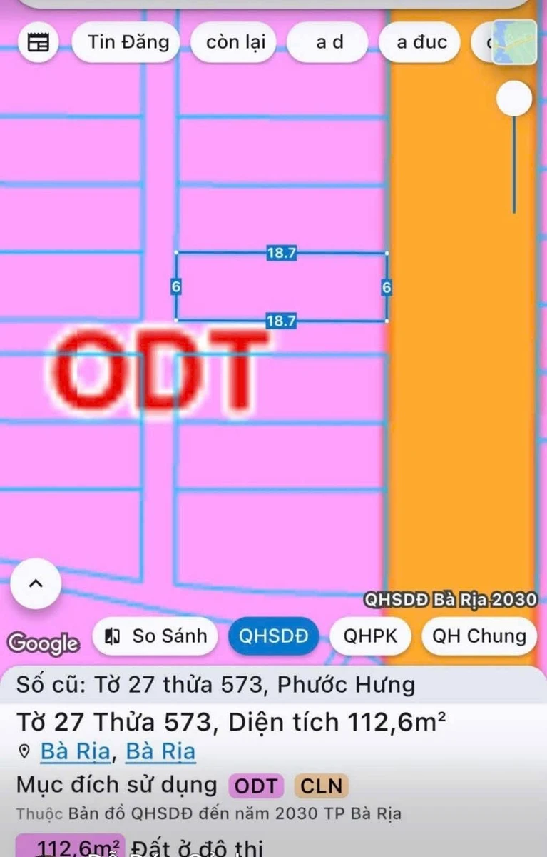 Bán lô đất 112m2 gần đường 3/2 Phước Hưng, TP Bà Rịa, giá 2,36 tỷ - Ảnh thu nhỏ 3