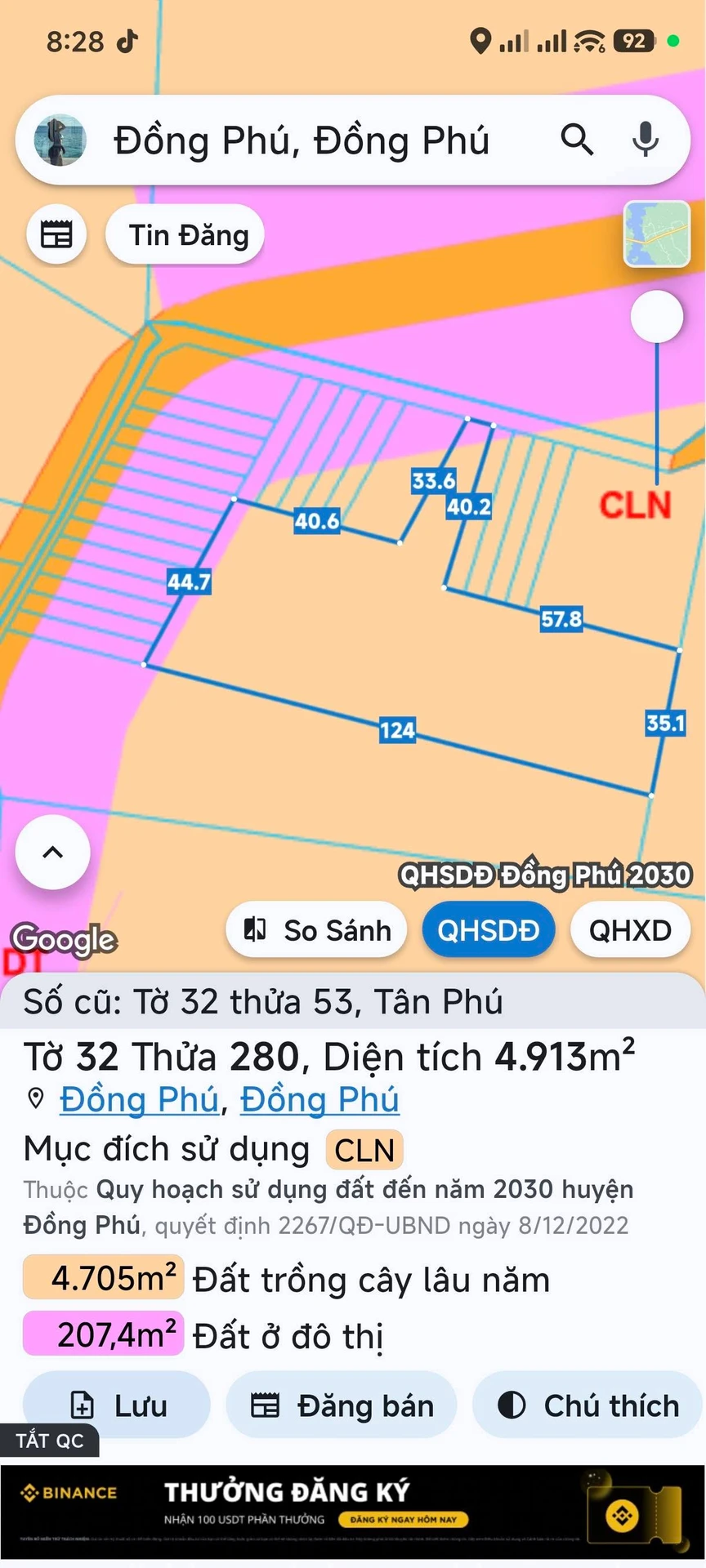Bán đất Đồng Phú Đồng Nai 5000m2 giá 1 tỷ - Ảnh 1