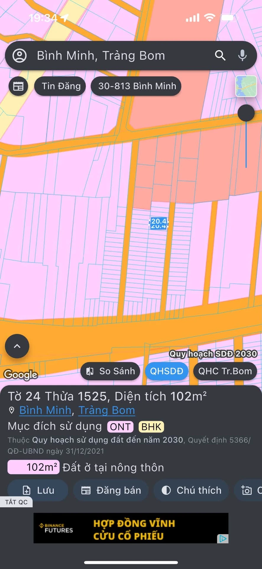 Bán đất thổ cư 100m² Xã Bình Minh, Đồng Nai - Ảnh 1