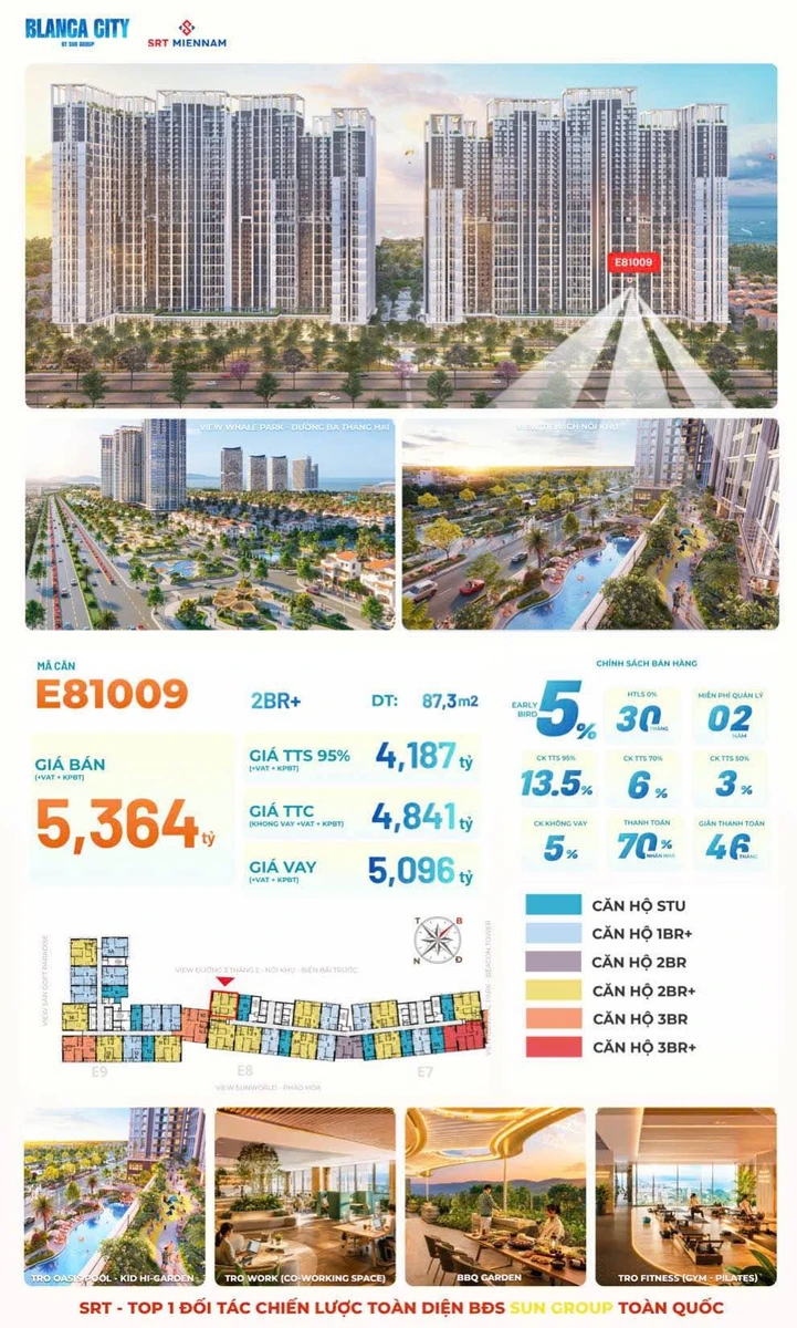 Bán căn hộ mặt biển Vũng Tàu 2PN 87,3m² 4,8 tỷ - Ảnh 1