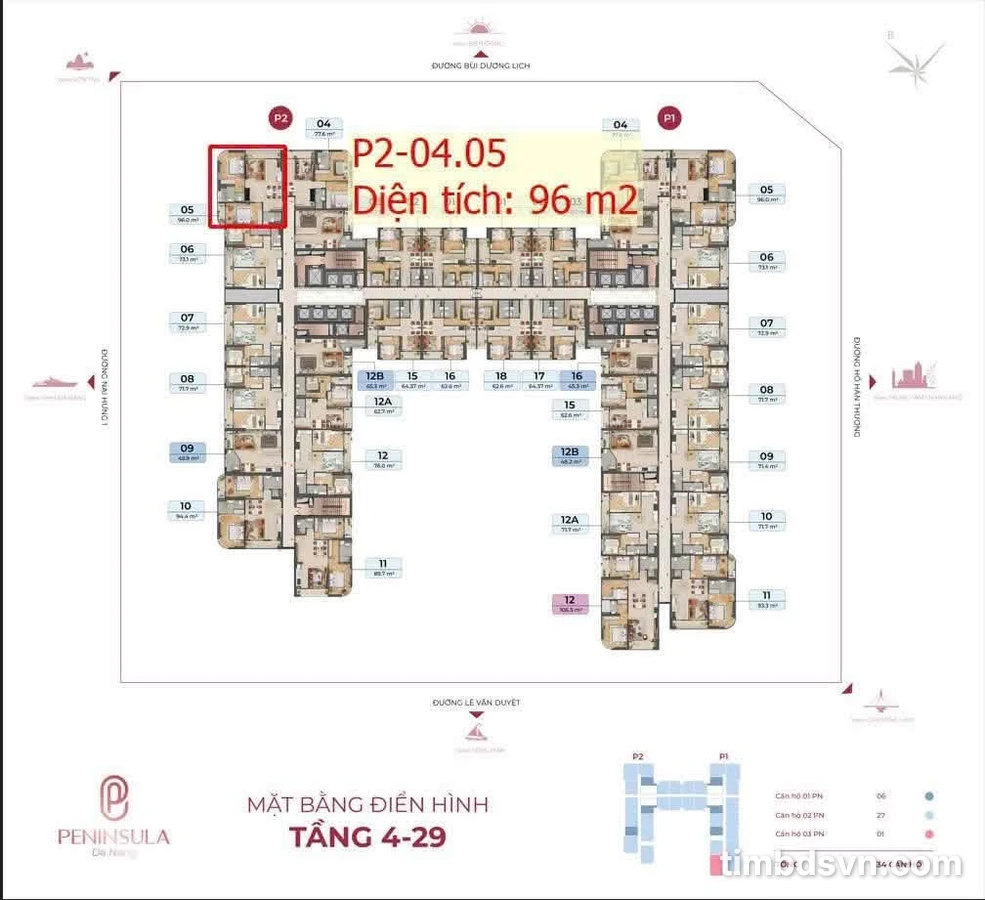 Bán căn hộ 2PN 96m² Peninsula Đà Nẵng, giá 5,032 tỷ - Ảnh 1
