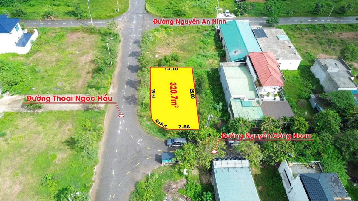 Bán lô góc 321m2 hai mặt tiền Thoại Ngọc Hầu, 2 tỷ 5 - Ảnh thu nhỏ 3