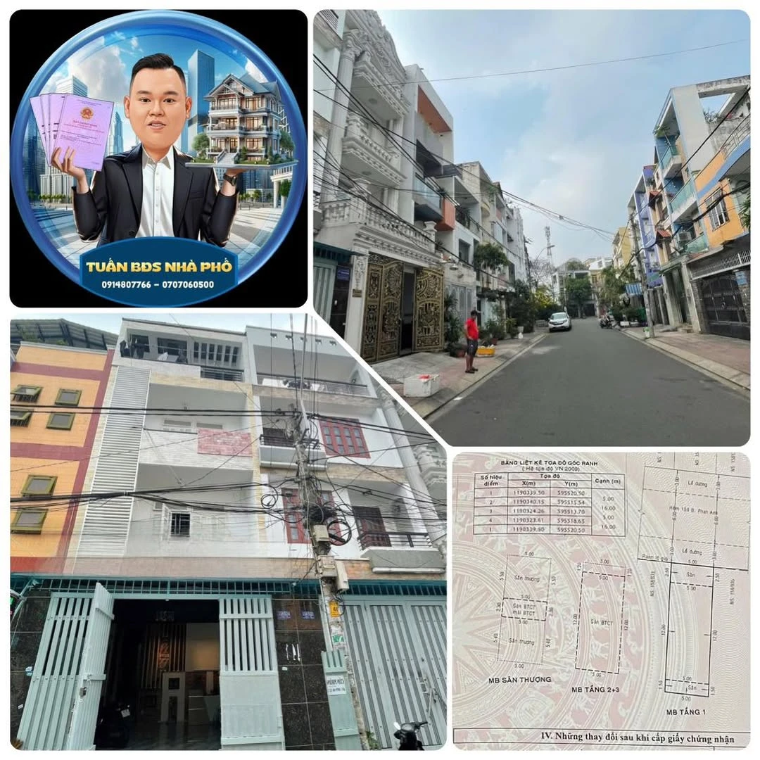 Bán nhà 4 tầng 10 phòng khách sạn 80m² Phan Anh, Tân Phú - Ảnh 1