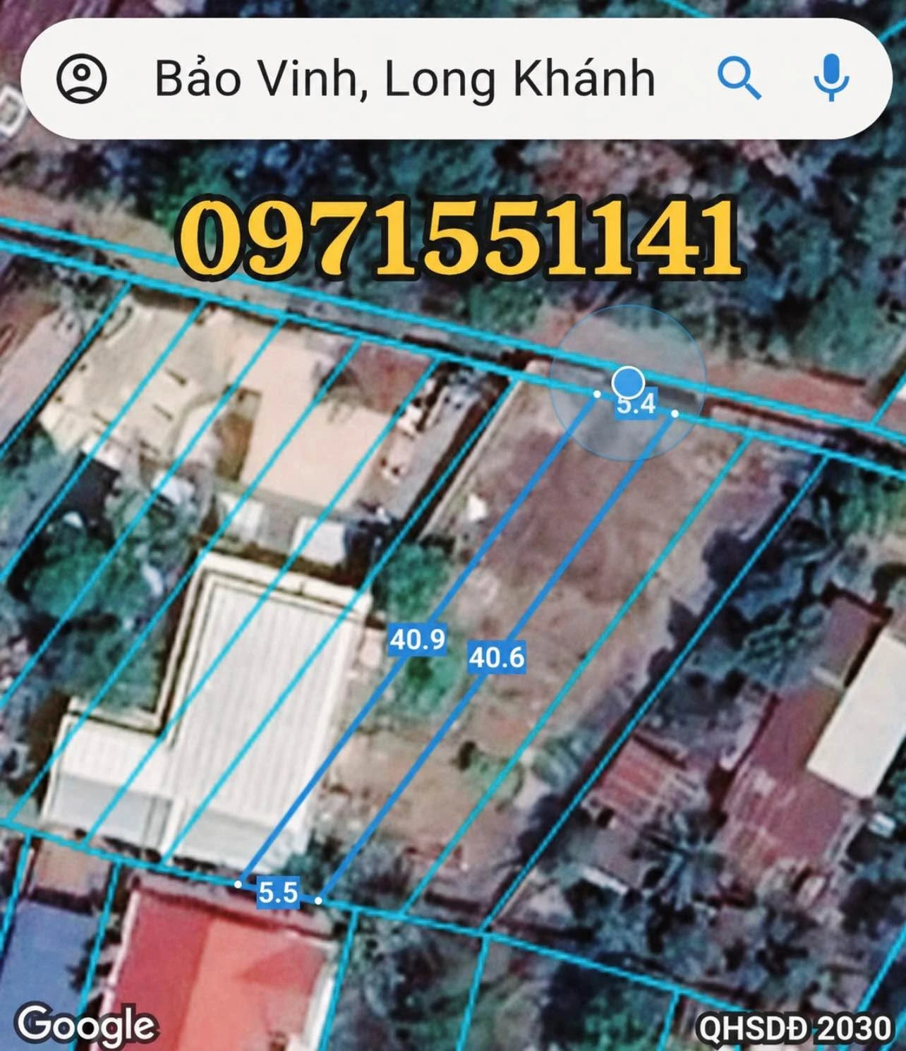 Bán đất 5,5m x 40m sau lưng chợ Bầu Cối giá 980 triệu - Ảnh 1
