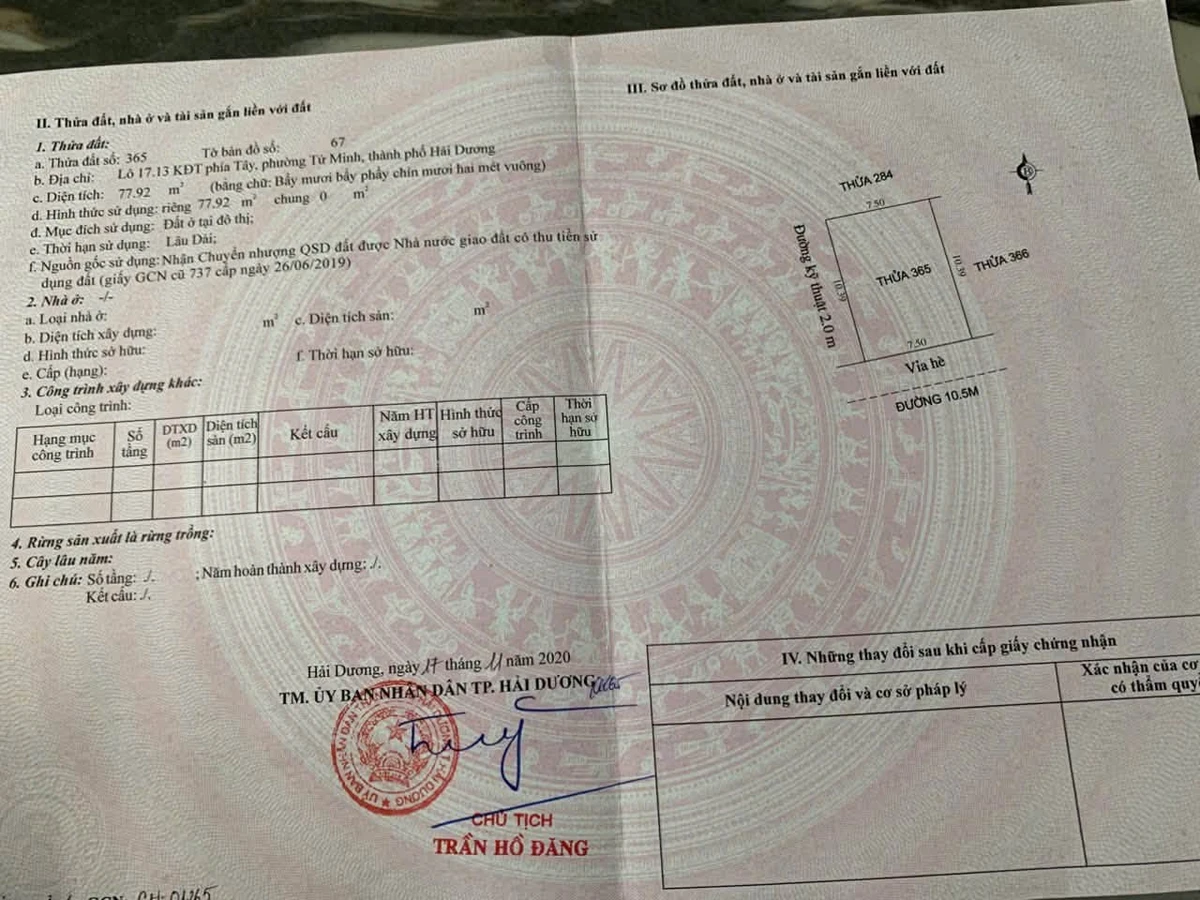 Bán đất mặt tiền Kđt Vạn Lộc, Hải Dương 77,92m2 - Ảnh thu nhỏ 3