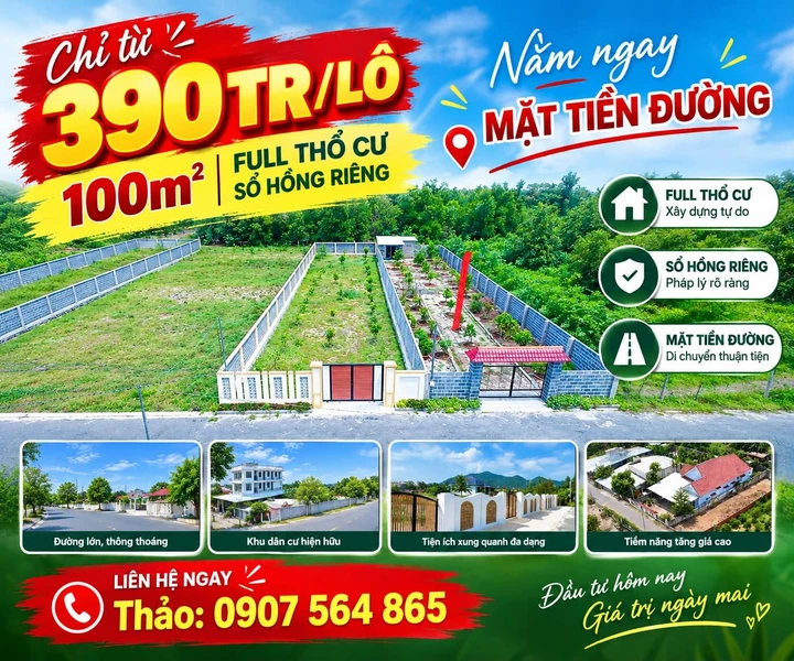 Bán đất Bà Rịa 100m² sổ riêng 390 triệu