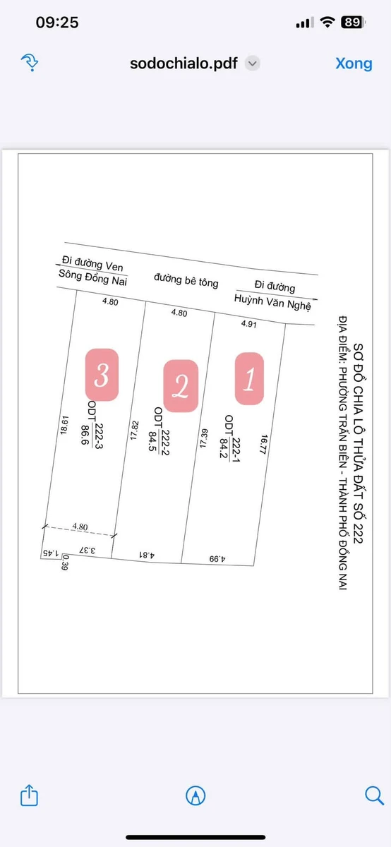 Bán 3 lô đất mặt sẹc Huỳnh Văn Nghệ 89m² 3 tỷ - Ảnh thu nhỏ 4