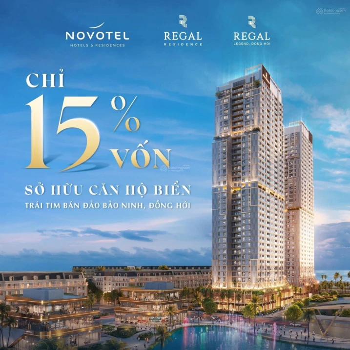 3tỷ135 sở hữu siêu phẩm căn góc 3N view sông biển 71.4m2 Regal Residence Đồng Hới, pháp lý lâu dài - Ảnh thu nhỏ 2