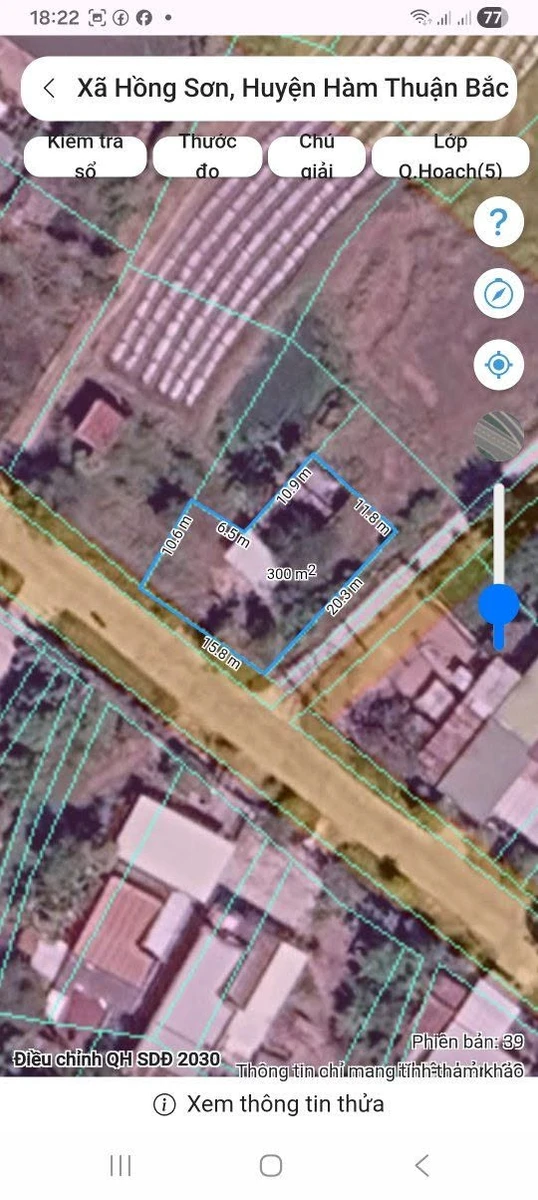 Bán 300m² đất thổ cư Hồng Sơn, Bình Thuận mặt tiền - Ảnh thu nhỏ 3