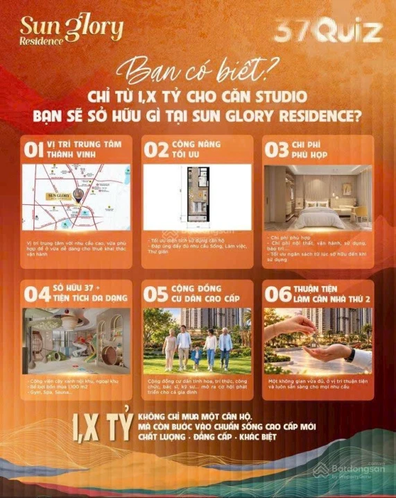 Bạn có biết? Chỉ từ 1,X tỷ sở hữu gì tại Sun Glory Residence? - Ảnh 1