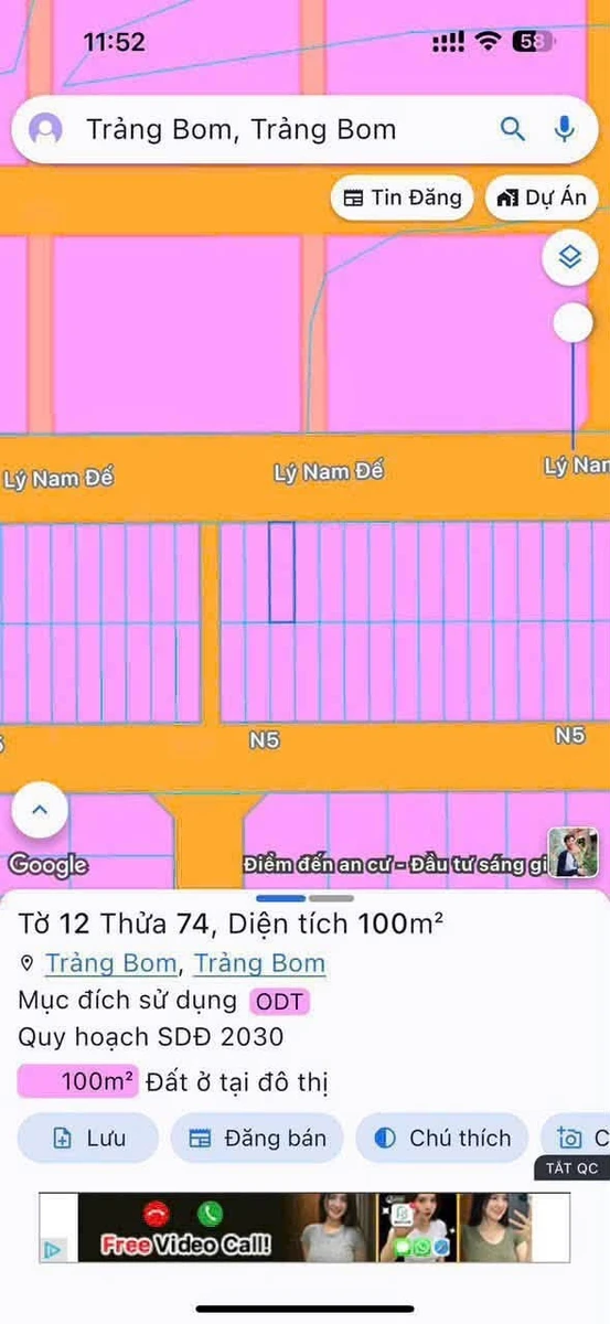 Bán lô đất Hưng Thuận Trảng Bom 100m² mặt tiền đường Lý Nam Đế - Ảnh 1
