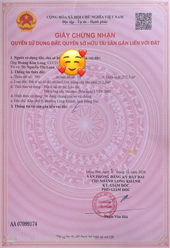 Bán đất trung tâm Long Khánh 270m² giá 2,6 tỷ