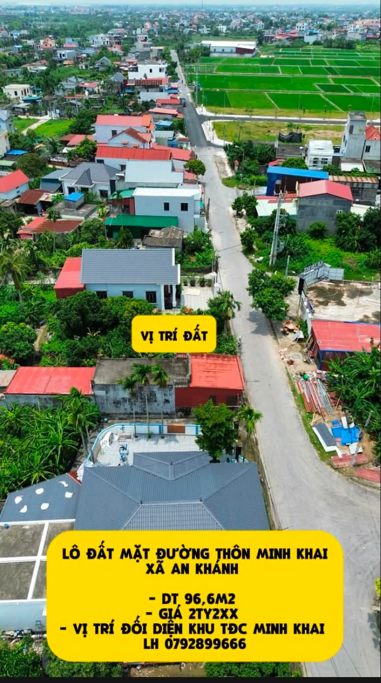 Bán đất mặt đường Thôn Minh Khai An Khánh 96,6m2 giá 2,2 tỷ - Ảnh 1