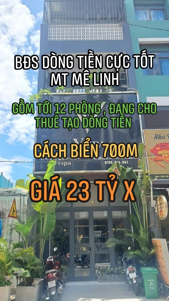 Bán nhà 4 tầng mặt tiền Mê Linh Nha Trang 252,5m² - Ảnh 1