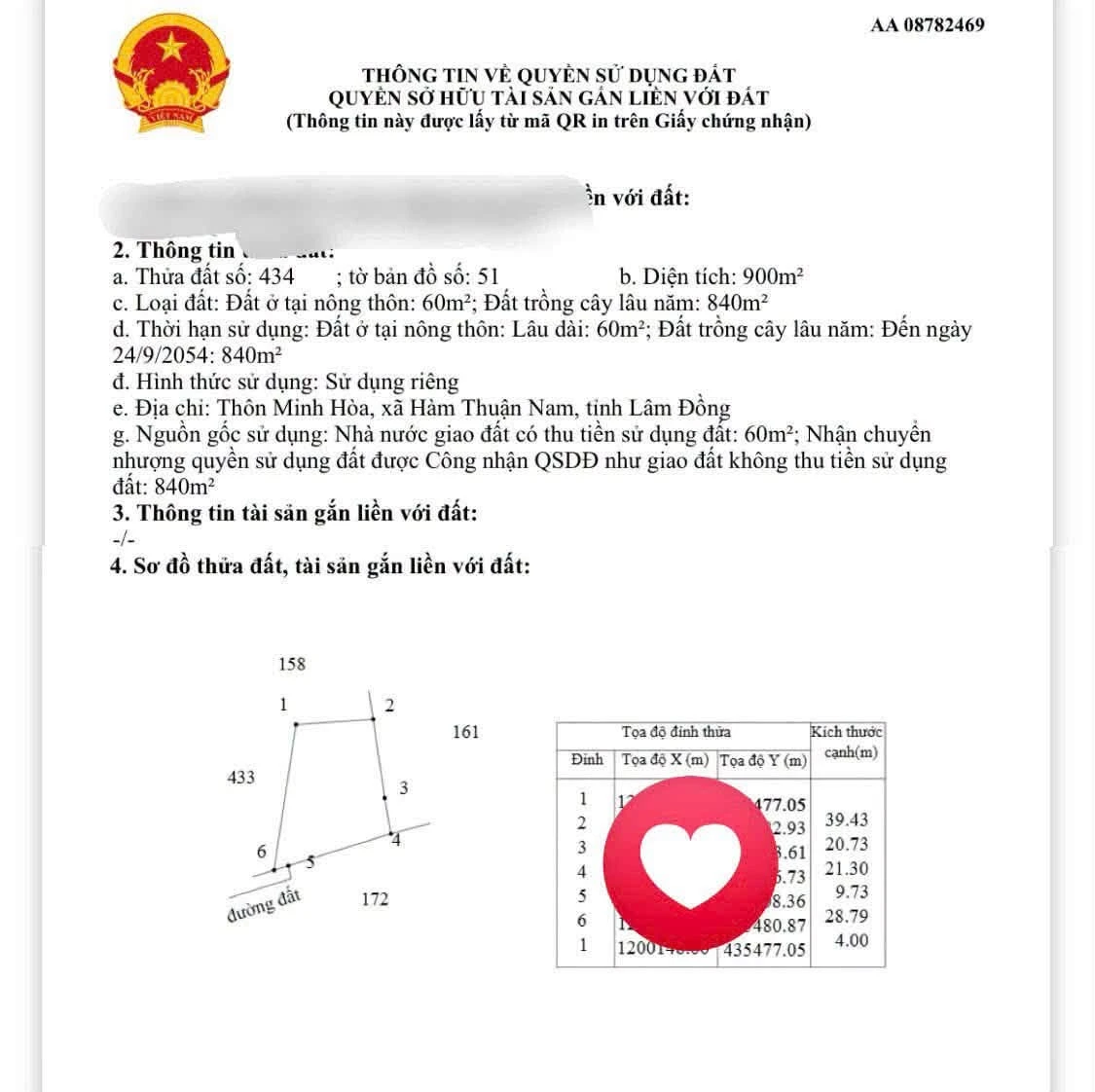 Bán 900m² đất thổ cư mặt tiền Hàm Minh, Hàm Thuận Nam - Ảnh 1