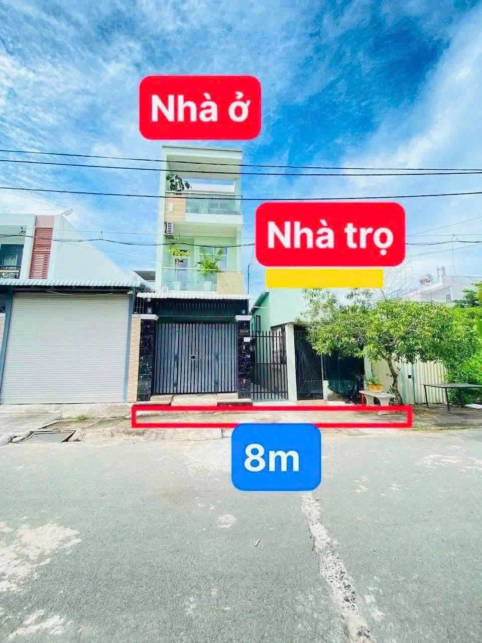 Bán nhà 2 tầng + dãy trọ 5 phòng 160m Nhà Bè - Ảnh 1