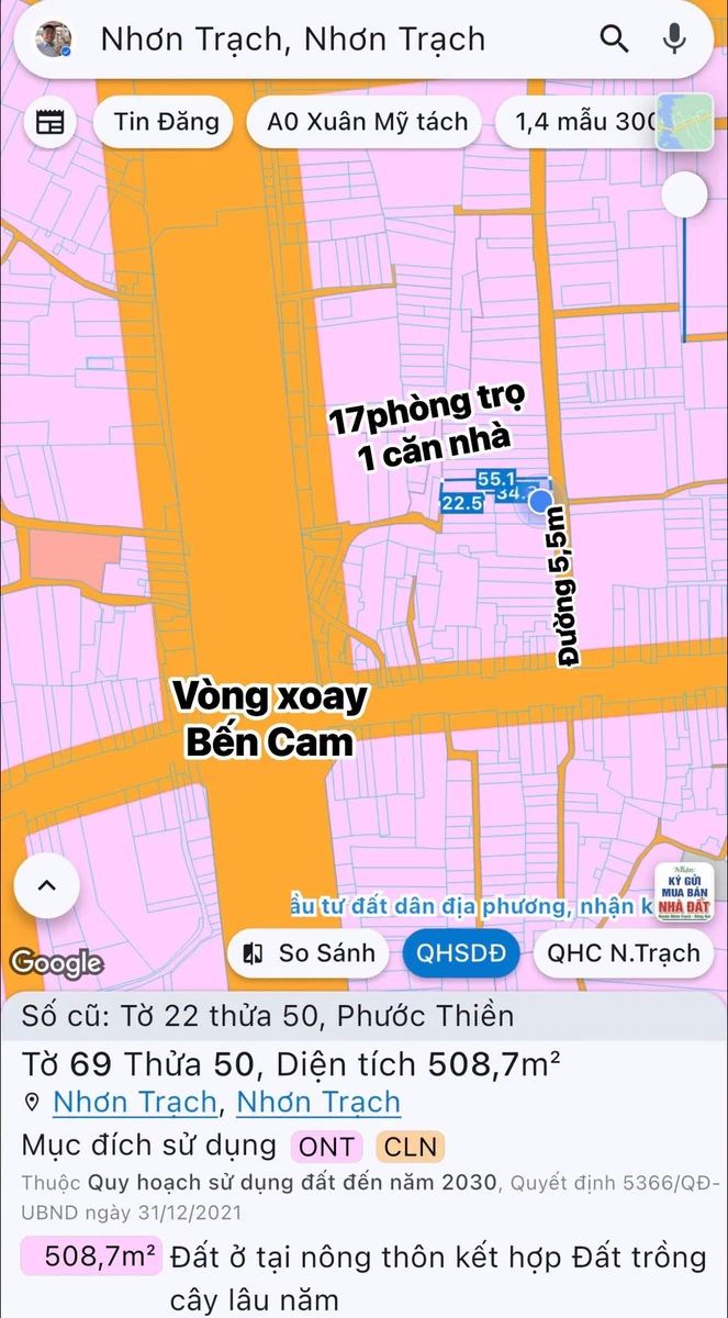 Bán dãy trọ 500m² KCN Nhơn Trạch 1, 17 phòng - Ảnh thu nhỏ 3