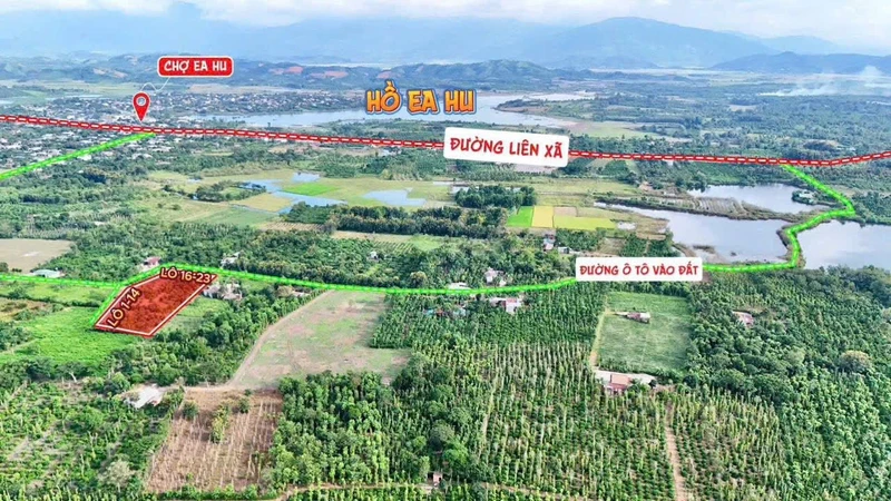Bán đất thổ cư 60m² giá 189 triệu gần chợ Eahu, Đắk Lắk