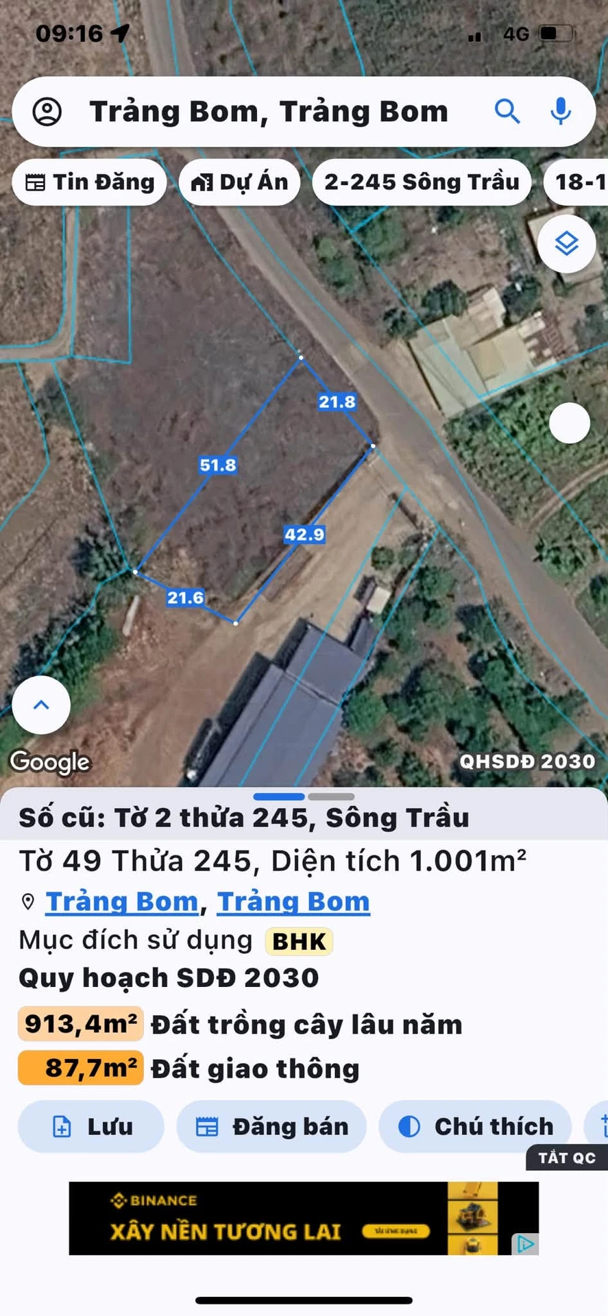 Bán đất 1000m² mặt tiền Vĩnh Tân, Bình Dương - Ảnh 1