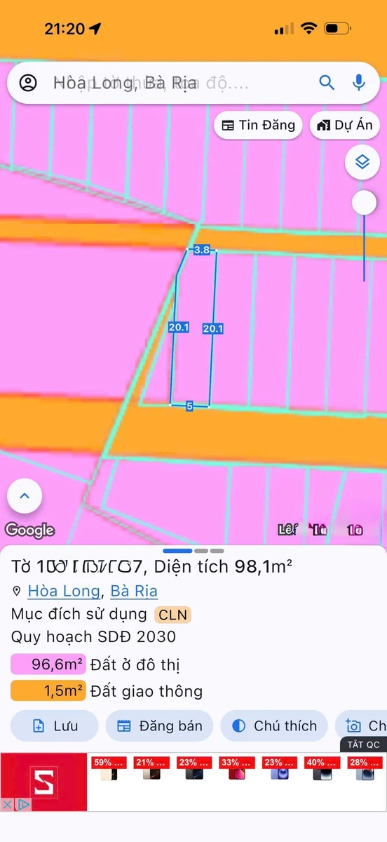 Bán lô đất 100m² Lan Anh 1, 1 tỷ 50 triệu, Bà Rịa - Ảnh thu nhỏ 3