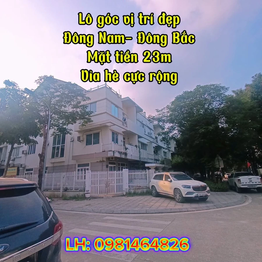 Bán lô góc 144m2 mặt tiền 23m Geleximco 24,5 tỷ - Ảnh 1