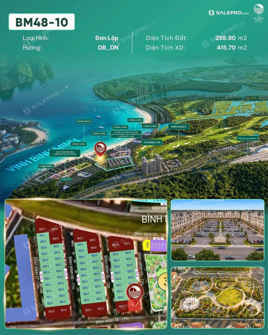 Bán nhà phố Bình Minh 48-10, 288.8 m2 Hạ Long 31.9 tỷ - Ảnh 1