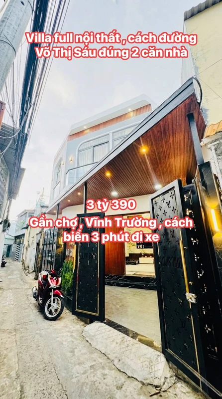 Bán biệt thự full nội thất gần biển Nha Trang 3 PN, 50m2