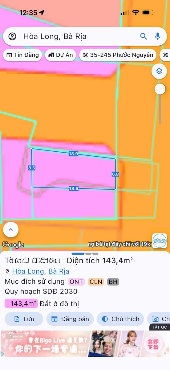 Bán lô đất mặt tiền Hương Lộ 2 Bà Rịa 143m2 3,78 tỷ - Ảnh thu nhỏ 5
