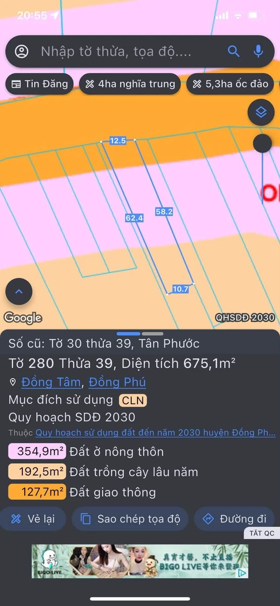 Bán đất mặt tiền 12x50 Tân Phước Đồng Phú Bình Phước - Ảnh thu nhỏ 2