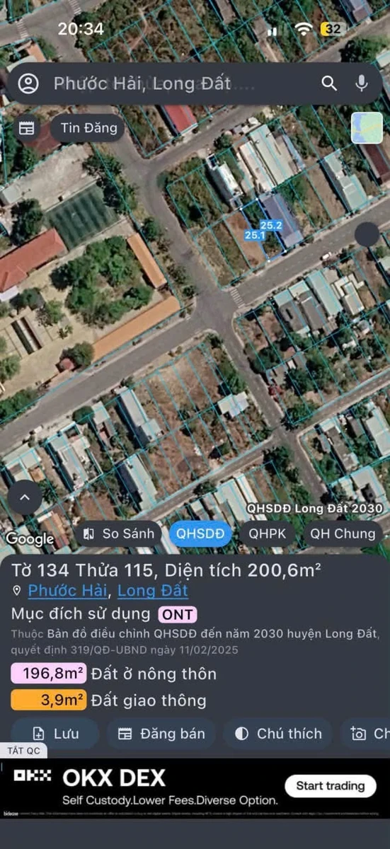 Bán đất ngang 8x25m, 200m2 thổ cư mặt tiền Phước Hải - Ảnh thu nhỏ 4