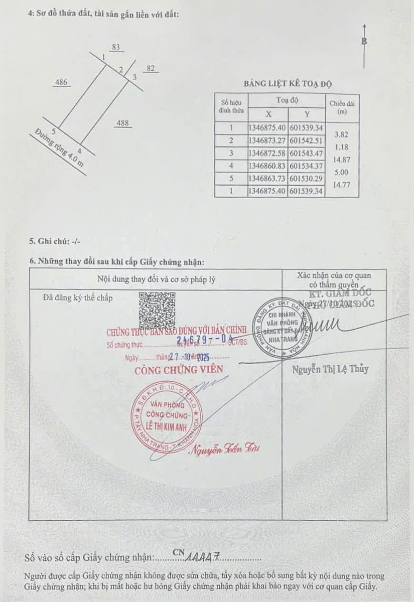 Bán lô đất hẻm Bình Hoà 74m² giá 1.5 tỷ Q.11 - Ảnh thu nhỏ 3