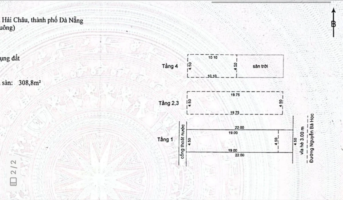 Nhà bán 4 tầng mặt tiền Nguyễn Bá Học, Đà Nẵng, 100m2 - Ảnh thu nhỏ 3