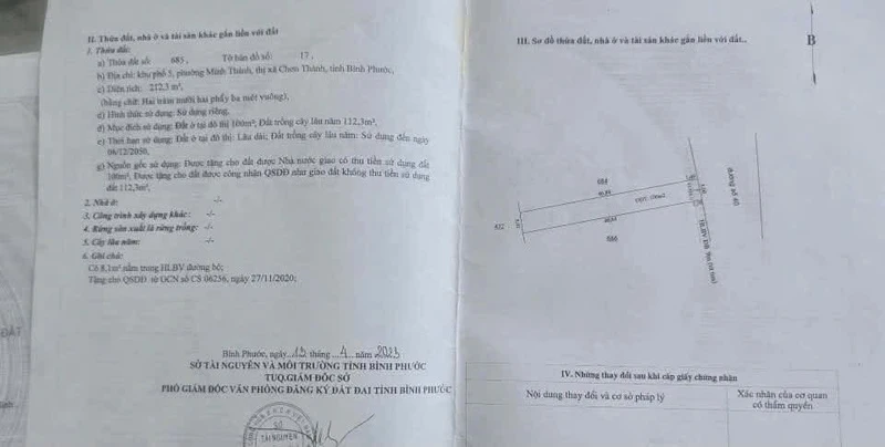 Bán đất mặt tiền Đường số 40, Chơn Thành, Đồng Nai 200m²