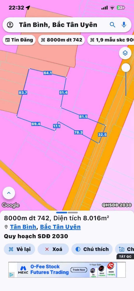 Bán 8.000m² đất mặt tiền ĐT742 Vĩnh Tân Bình Dương - Ảnh thu nhỏ 3