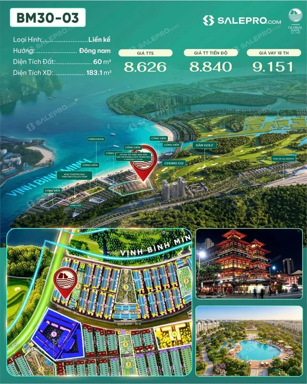 Liền kề 183 m² Vinhomes Global Gate Hạ Long, 8,6 tỷ
