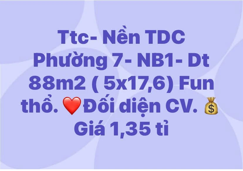 Bán đất nền 88m2 Phường Bến Tre Quận 7 - Ảnh thu nhỏ 3
