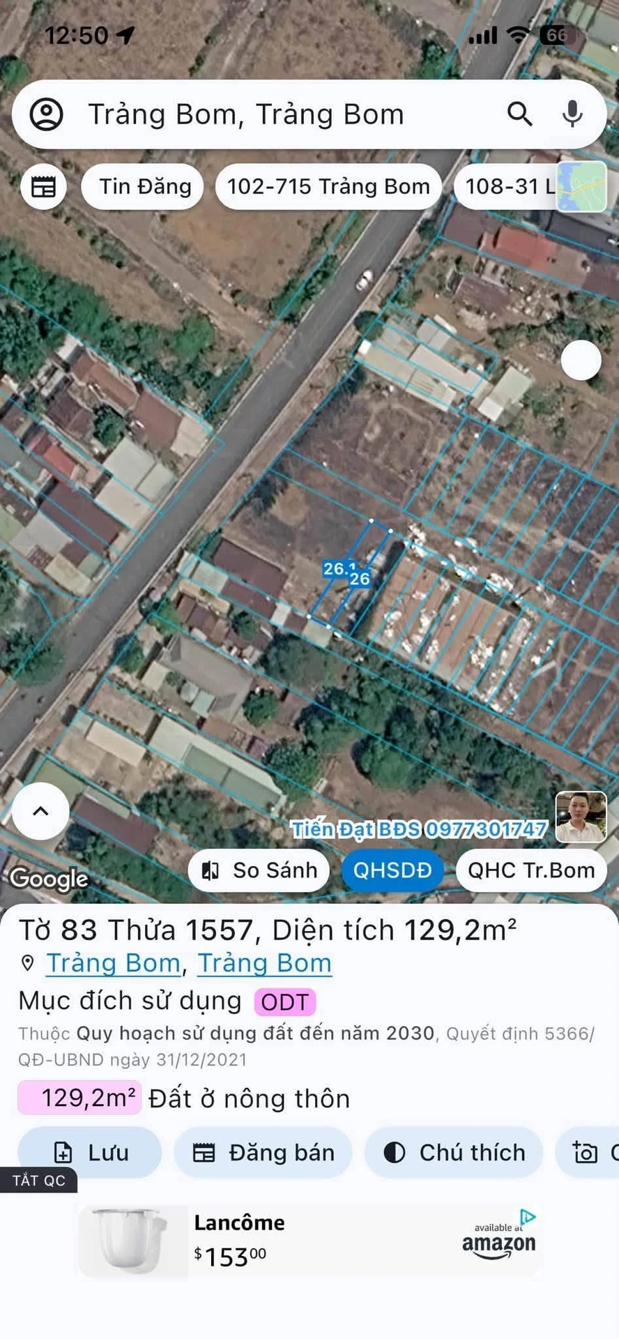 Bán lô đất 130m² Đồng Nai, sổ hồng riêng - Ảnh 1