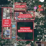 Bán đất xây dãy trọ 418m2 mặt tiền 6m gần KCN Minh Hưng - Ảnh thu nhỏ 1