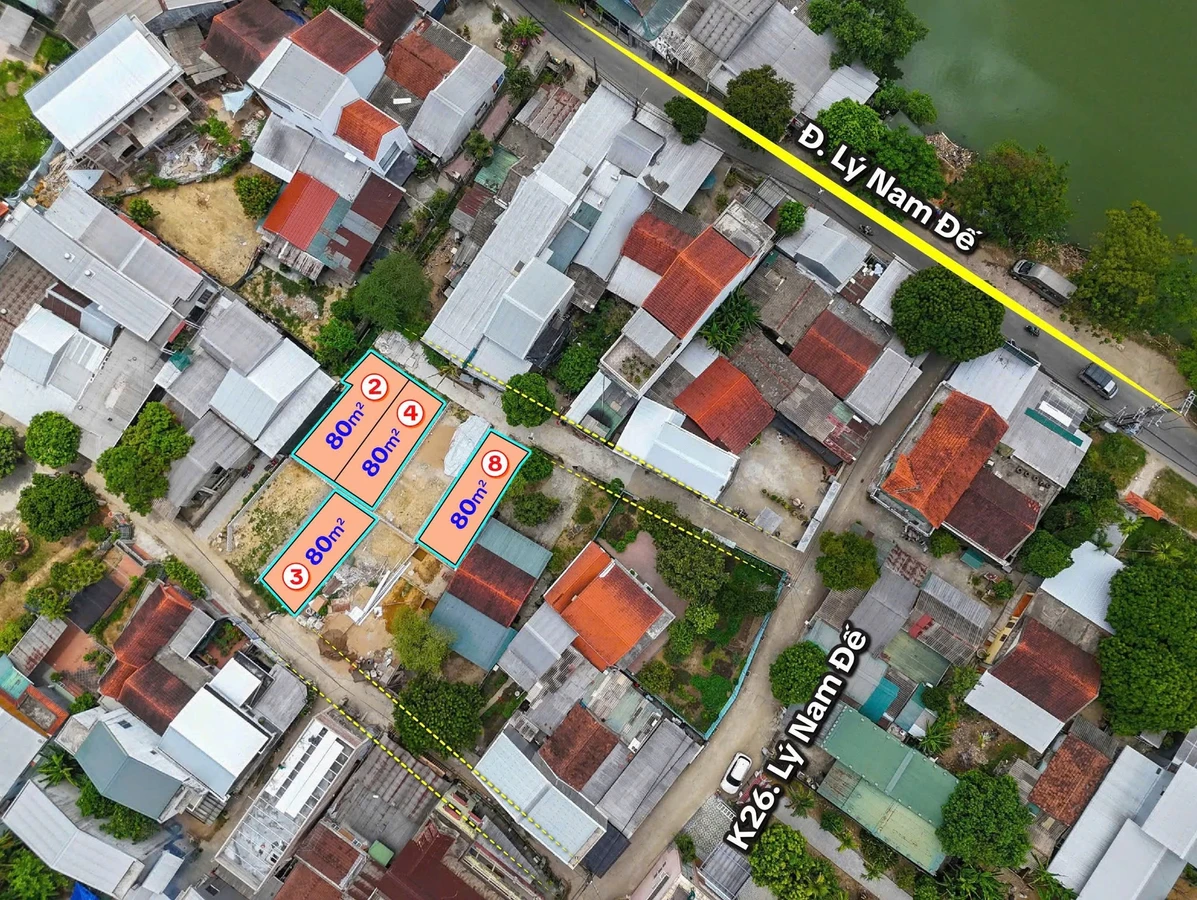 Bán đất 80m2 kiệt K8, K26 Lý Nam Đế, Huế giá 1,35 tỷ - Ảnh thu nhỏ 2