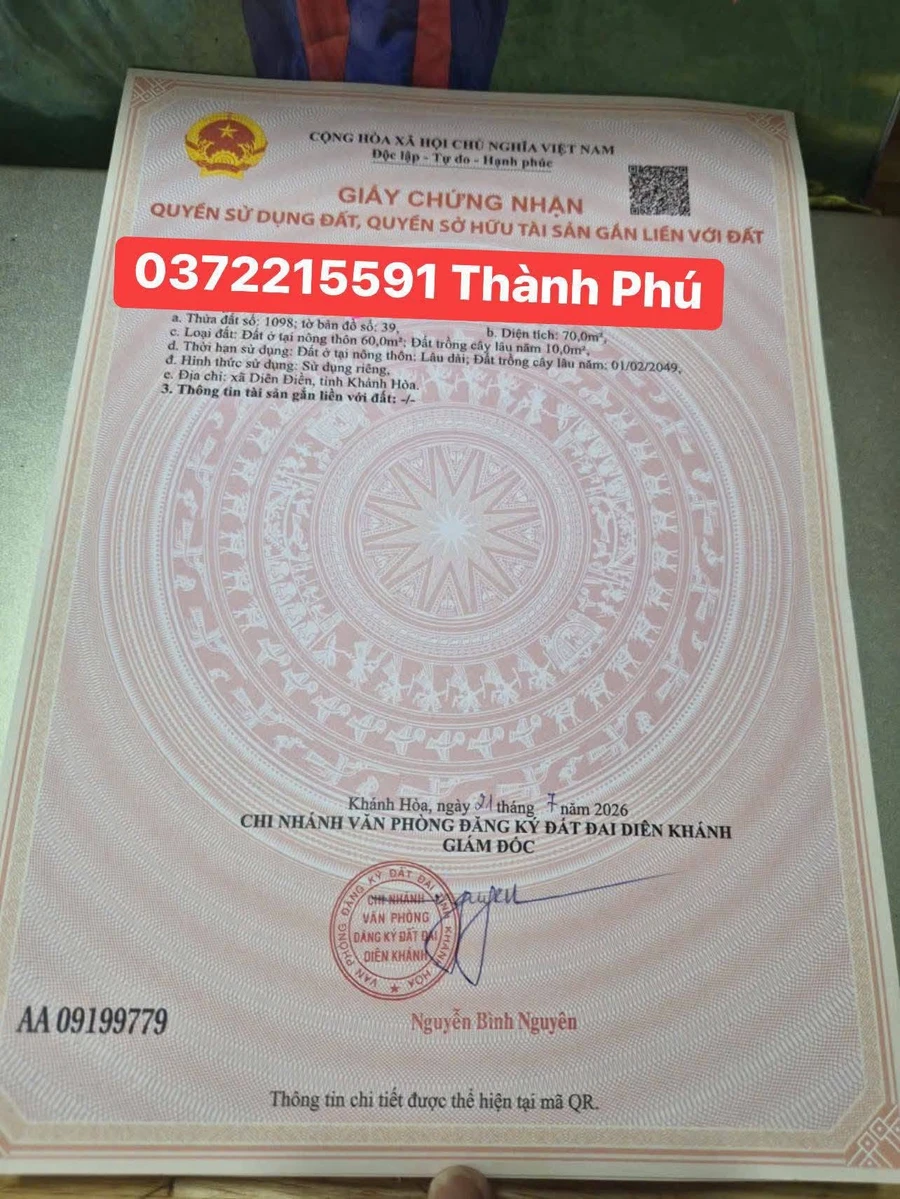 Bán đất Diên Phú 70m2 chỉ 620 triệu - Ảnh thu nhỏ 3