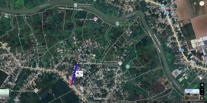 Bán đất mặt tiền đường Nguyễn Thị Chiếu 576,5m² có 188m² thổ cư, An Nhơn Tây, Củ Chi