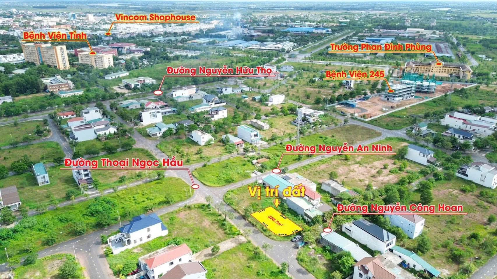 Bán lô góc 321m2 hai mặt tiền Thoại Ngọc Hầu, 2 tỷ 5 - Ảnh 1