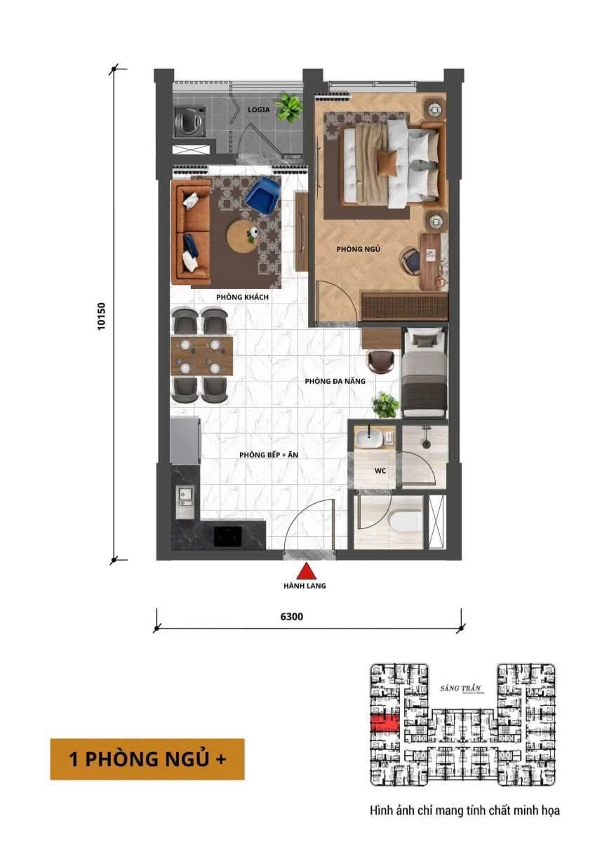 Bán căn hộ 1PN+ 53m² từ 3 tỷ tại Đà Nẵng - Ảnh thu nhỏ 3